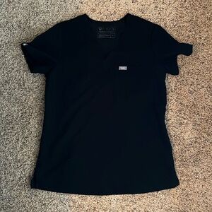 Catarina One-Pocket Scrub Top - Black (XS)